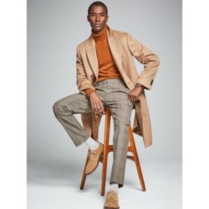 Todd Snyder Sutton Wool Blend Khaki Plaid Dress Pants 32x32 Tailored